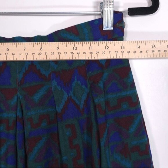 GEIGER AUSTRIA🇦🇹MADE Women Pleated Green Midi Skirt Vintage 90’s Size 38 US 6 - Picture 4 of 12